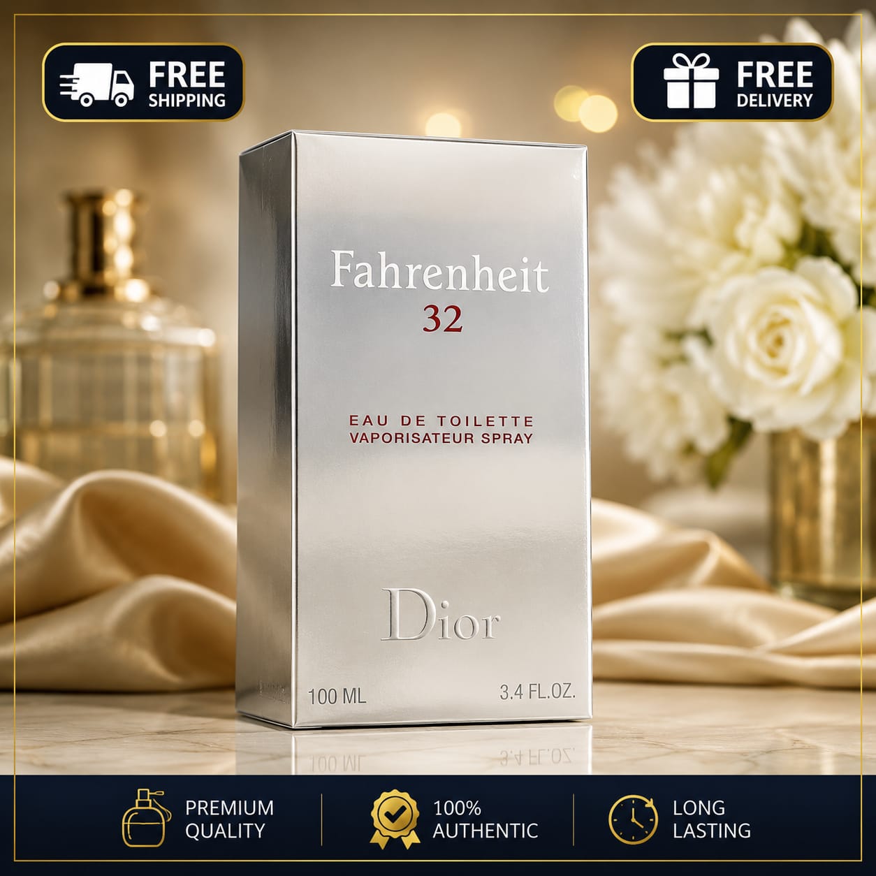 Christian Dior Fahrenheit 32 Eau de Toilette EDT Spray for Men 50 ml / 1.7 oz Genuine