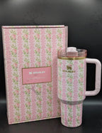 Stanley x LoveShackFancy 40 Oz Quencher Tumbler Blooming Heirloom Editionvv