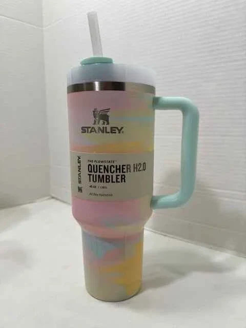 Stanley Quencher H2.0 FlowState Tumbler 40 oz – Pastel Pop Insulated Stainless Steel Travel Cup with Handle & Straw