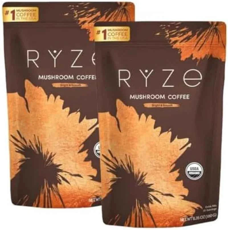 Mushroom Medium Roast Coffee Starter Kit, USDA Organic Instant Coffee with 6 Ada