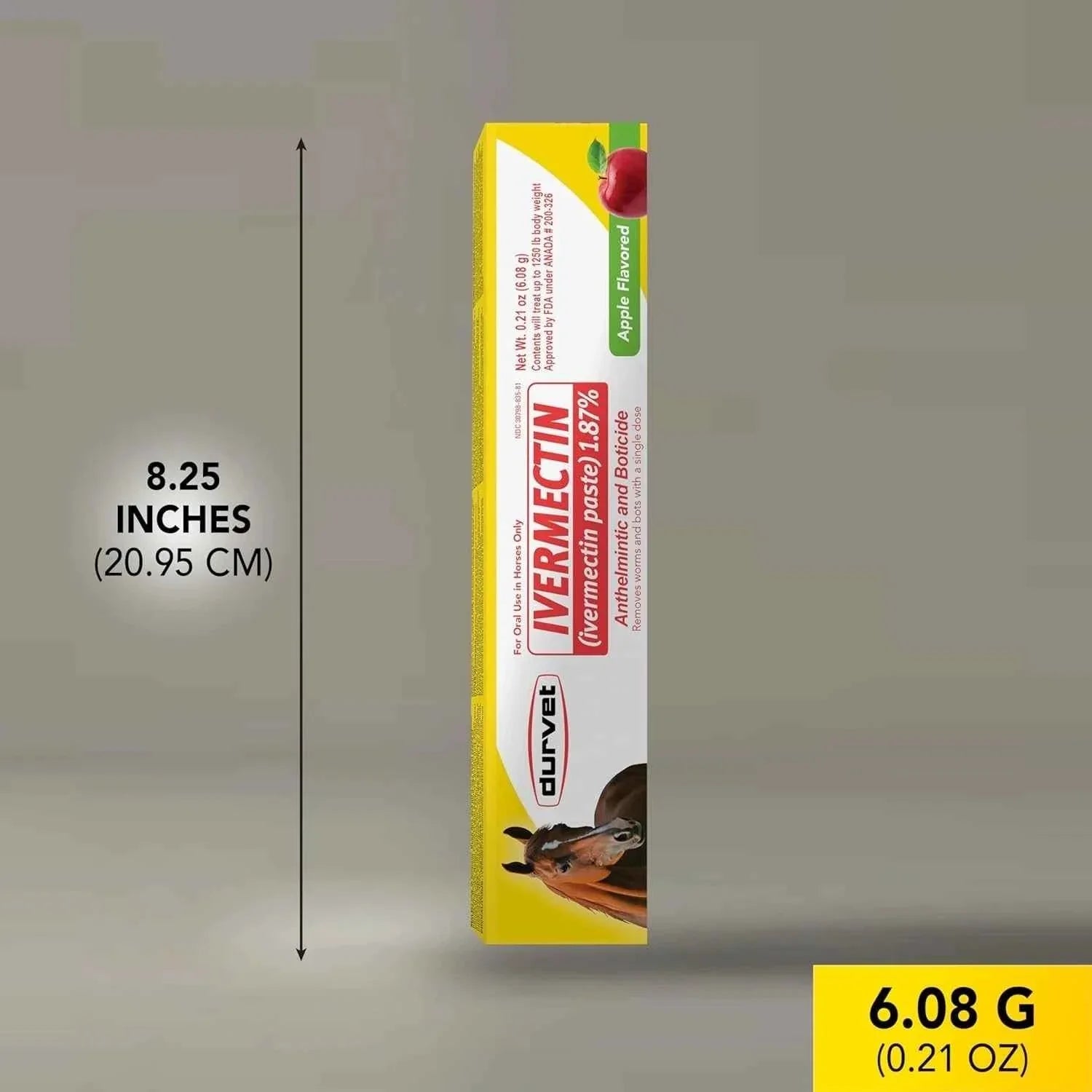 Pack of 3 Durvet Horse Dewormer Paste 1.87% Apple Exp 12/2027