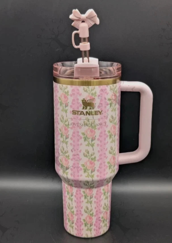 Stanley x LoveShackFancy 40 Oz Quencher Tumbler Blooming Heirloom Editionvv